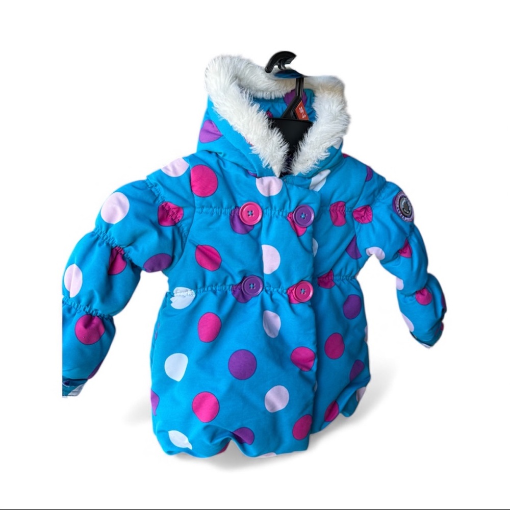 Blue Polka Dot Hooded Jacket